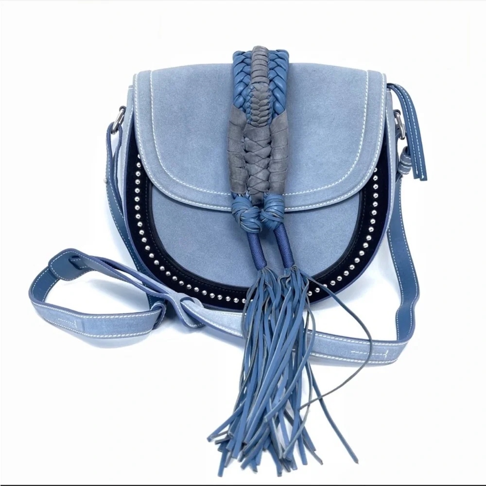 Altuzarra Ghianda Saddle Bag (Denim Suede) - Picture 1 of 6